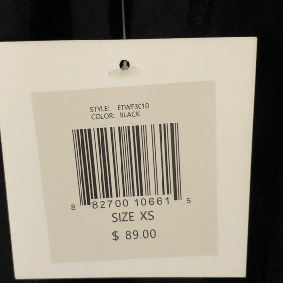 ELLEN TRACY OVERSIZED NWT SEXY BLACK TOP WITH SEE THROUGH LONG SLEEVES - Picture 2 of 7